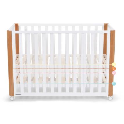 KINDERKRAFT SELECT - 4-i-1 spjälsäng KOYA Premium bok/furu