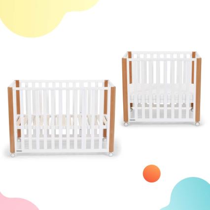 KINDERKRAFT SELECT - 4-i-1 spjälsäng KOYA Premium bok/furu