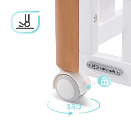 KINDERKRAFT SELECT - 4-i-1 spjälsäng KOYA Premium bok/furu