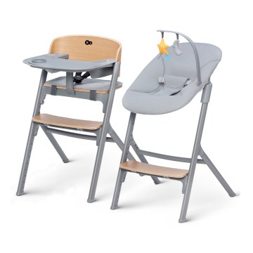 KINDERKRAFT SELECT - Barnstol 3-i-1 LIVY Premium ek + liggdel CALMEE