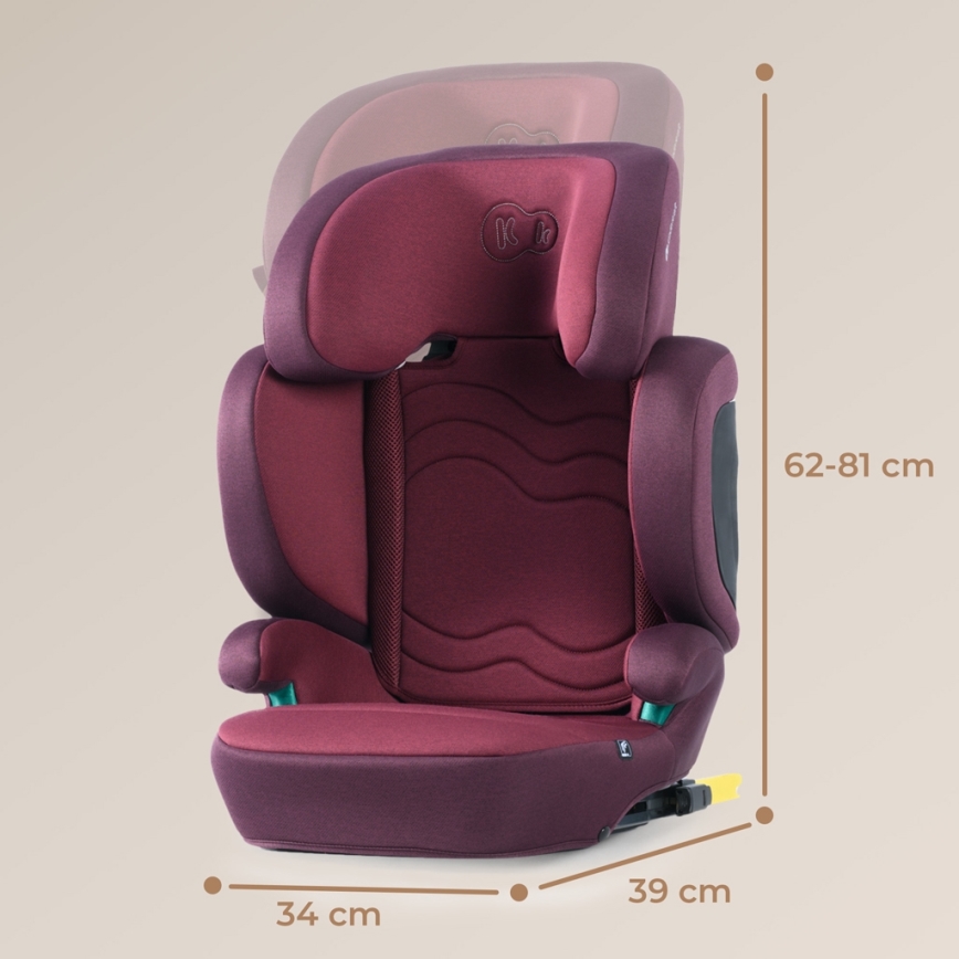 KINDERKRAFT SELECT - Bilbarnstol XPAND 2 i-Storlek (100-150 cm) Premium Cherry pearl