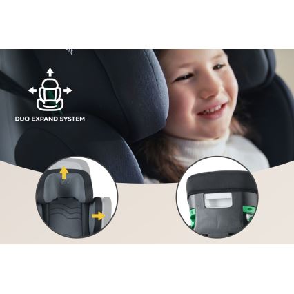 KINDERKRAFT SELECT - Bilbarnstol XPAND 2 i-Storlek (100-150cm) Premium Graphite svart