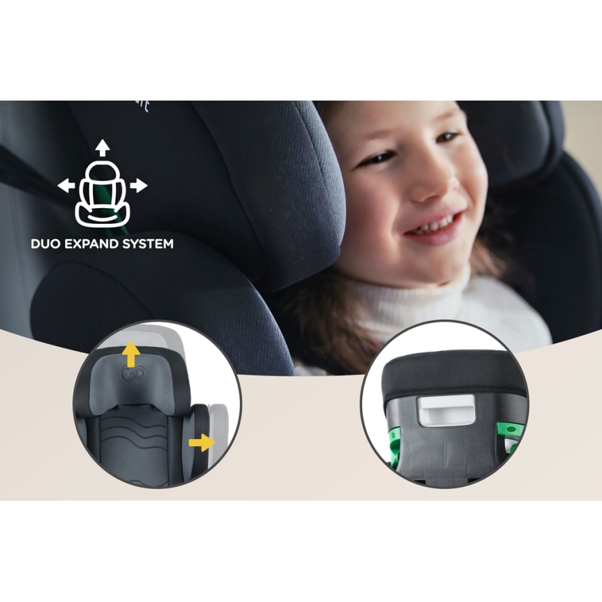 KINDERKRAFT SELECT - Bilbarnstol XPAND 2 i-Storlek (100-150cm) Premium Graphite svart