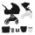 KINDERKRAFT SELECT - Kombinations barnvagn 2i1 YOXI Pure svart
