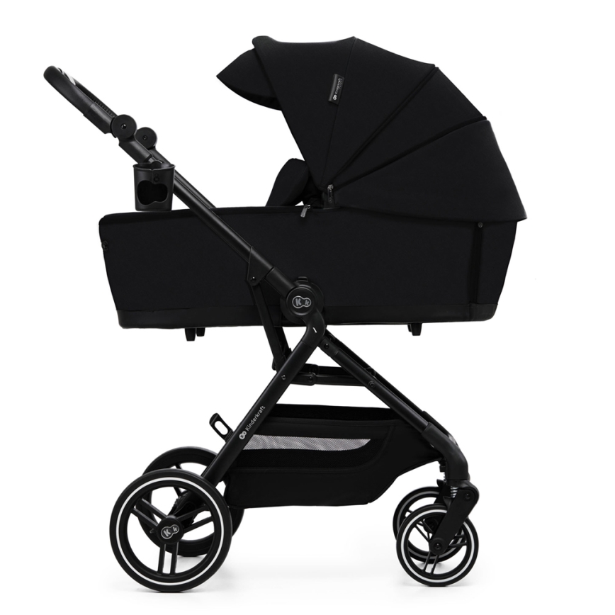 KINDERKRAFT SELECT - Kombinations barnvagn 2i1 YOXI Pure svart