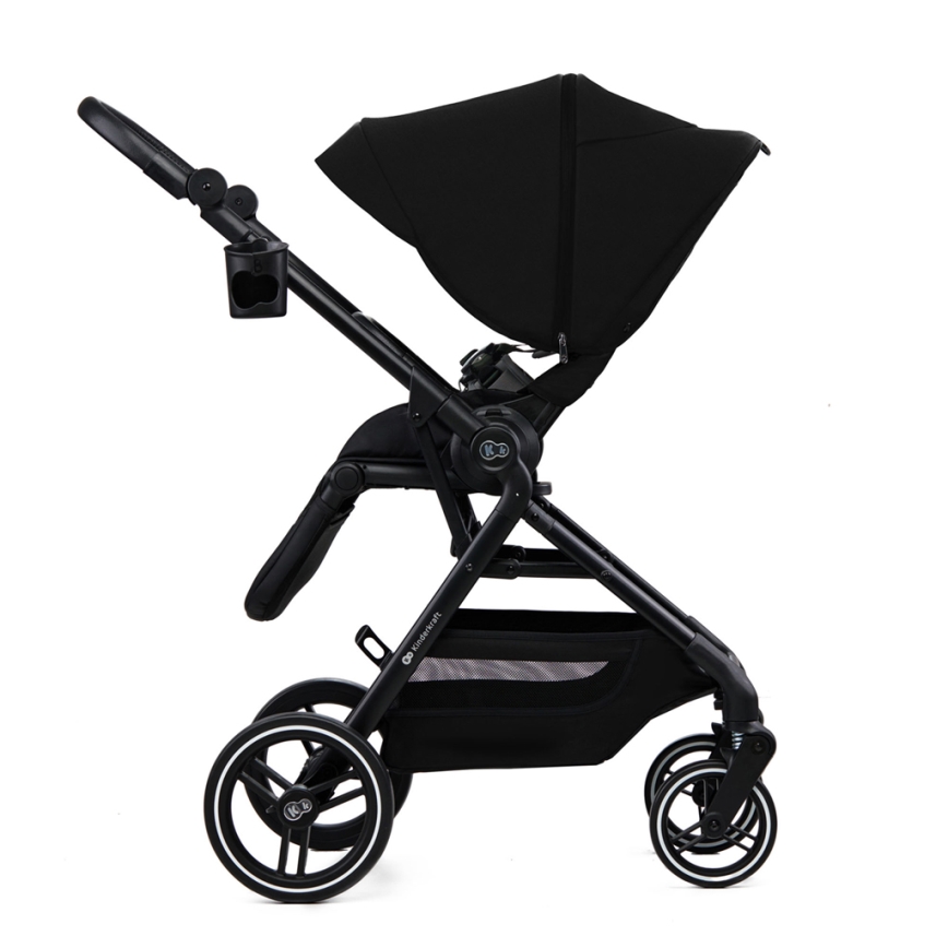 KINDERKRAFT SELECT - Kombinations barnvagn 2i1 YOXI Pure svart