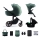 KINDERKRAFT SELECT - Kombinations barnvagn 3i1 PRIME 2 Premium Dark grön + bilstol