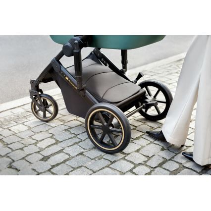 KINDERKRAFT SELECT - Kombinations barnvagn 3i1 PRIME 2 Premium Dark grön + bilstol