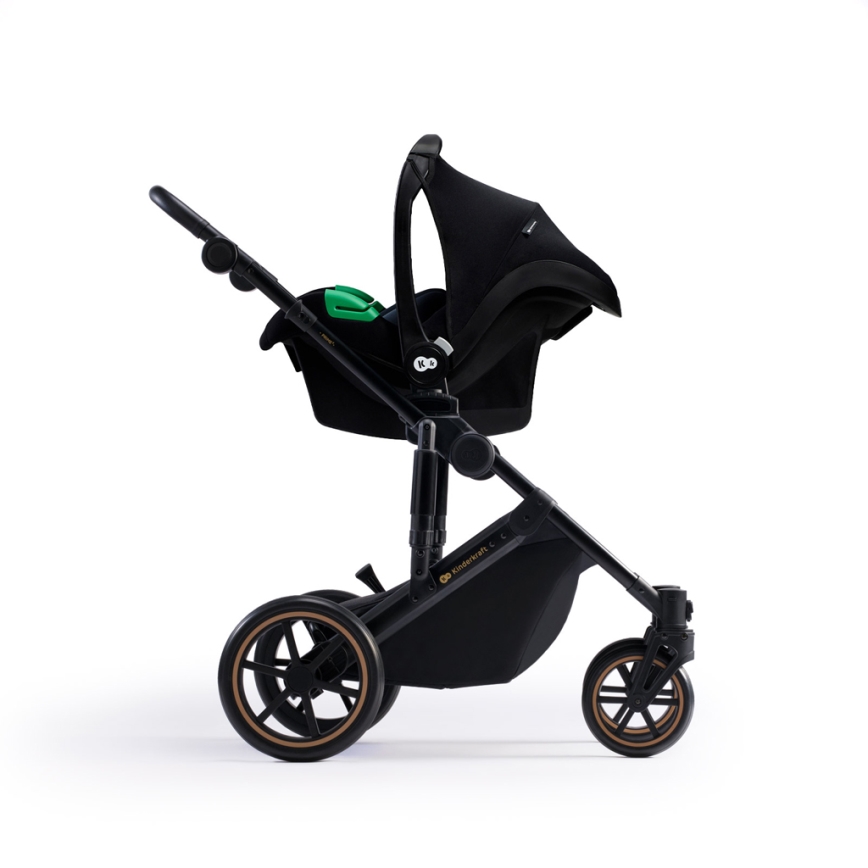 KINDERKRAFT SELECT - Kombinations barnvagn 3i1 PRIME 2 Premium Dark grön + bilstol