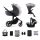 KINDERKRAFT SELECT - Kombinations barnvagn 3i1 PRIME 2 Premium Shadow grå + bilstol