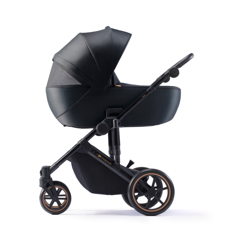 KINDERKRAFT SELECT - Kombinations barnvagn 3i1 PRIME 2 Premium Venezian svart + bilstol