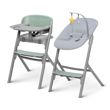 KINDERKRAFT SELECT - Matstol för barn 3i1 LIVY Premium Olive grön + solstol CALMEE