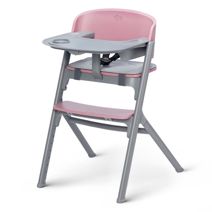 KINDERKRAFT SELECT - Matstol för barn 3i1 LIVY Premium Aster rosa + solstol CALMEE