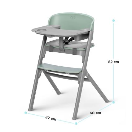 KINDERKRAFT SELECT - Matstol för barn 3i1 LIVY Premium Aster rosa + solstol CALMEE