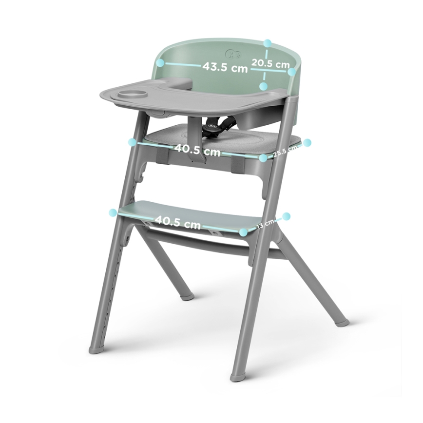 KINDERKRAFT SELECT - Matstol för barn 3i1 LIVY Premium Aster rosa + solstol CALMEE