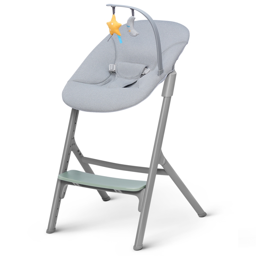 KINDERKRAFT SELECT - Matstol för barn 3i1 LIVY Premium Olive grön + solstol CALMEE