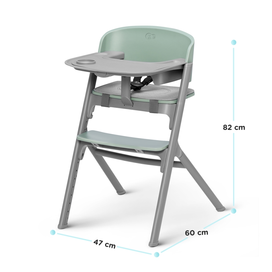 KINDERKRAFT SELECT - Matstol för barn 3i1 LIVY Premium Olive grön + solstol CALMEE