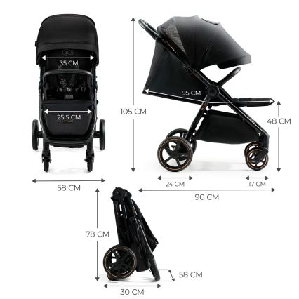 KINDERKRAFT SELECT - Sittvagn MITZY Ink svart