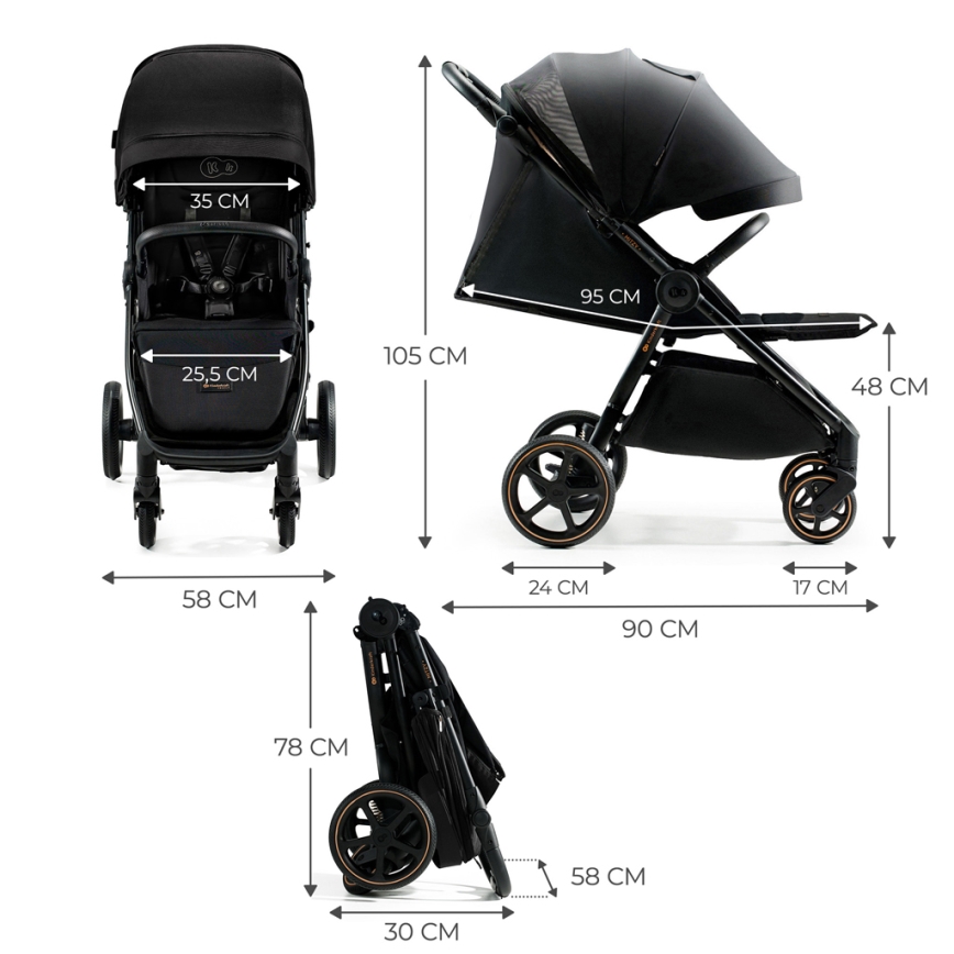 KINDERKRAFT SELECT - Sittvagn MITZY Ink svart