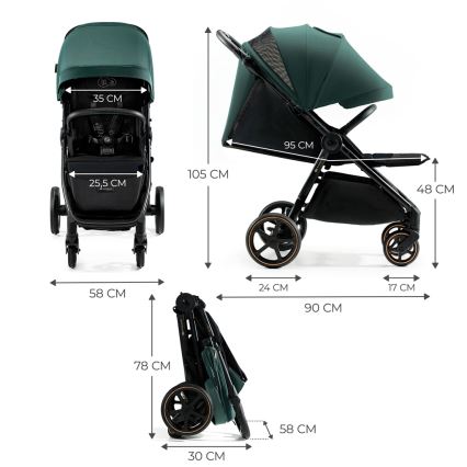 KINDERKRAFT SELECT - Sittvagn MITZY Jade grön