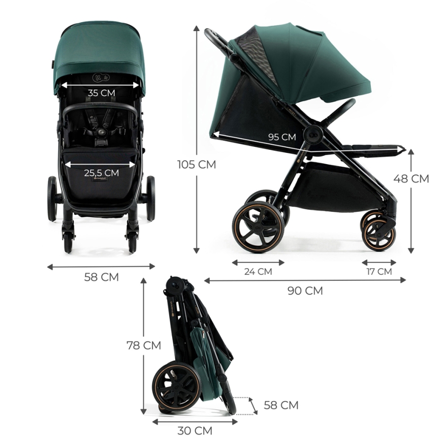 KINDERKRAFT SELECT - Sittvagn MITZY Jade grön