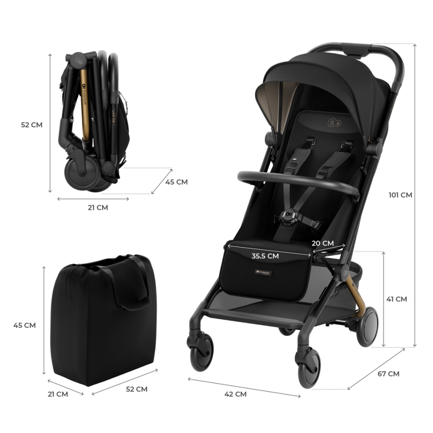 KINDERKRAFT SELECT - Sittvagn PILOT 2 svart