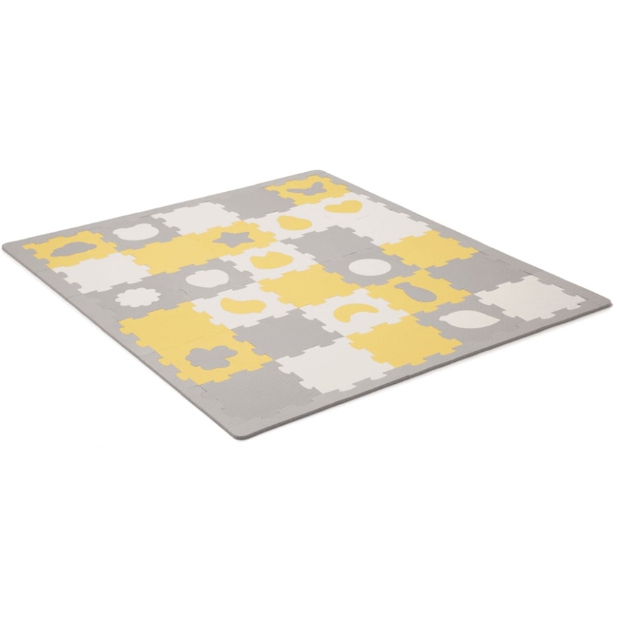 KINDERKRAFT - Skumpussel LUNO 30pcs grå/gul
