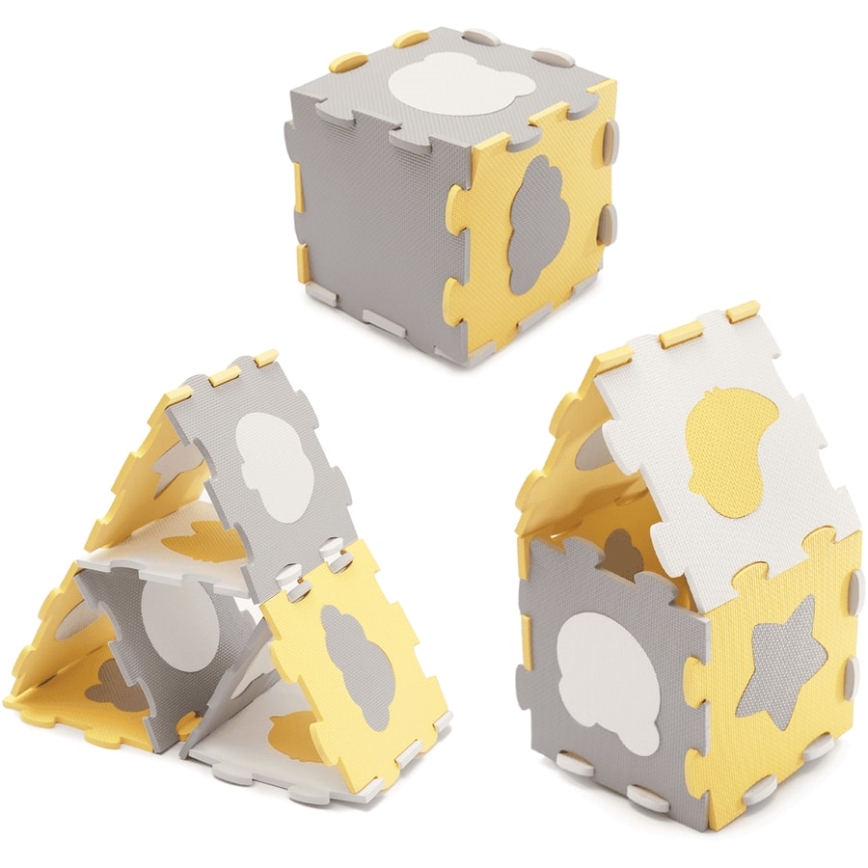 KINDERKRAFT - Skumpussel LUNO 30pcs grå/gul