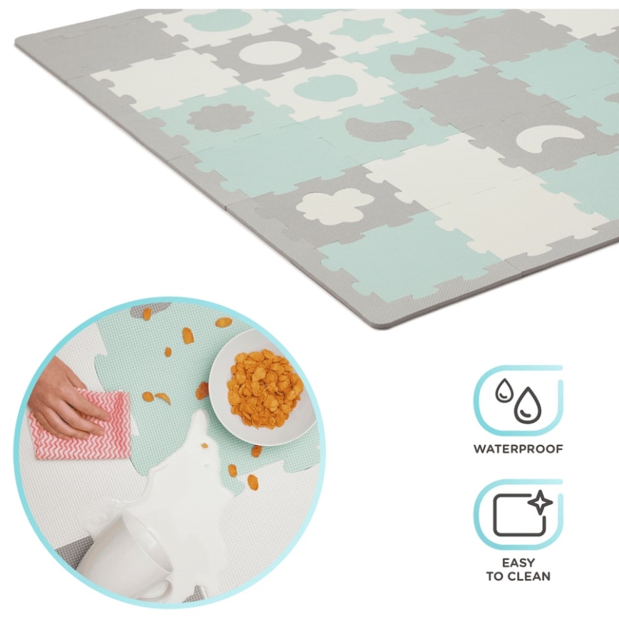 KINDERKRAFT - Skumpussel LUNO 30pcs grå/mint