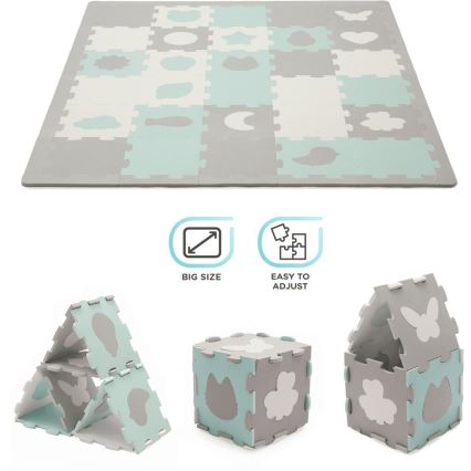 KINDERKRAFT - Skumpussel LUNO 30pcs grå/mint