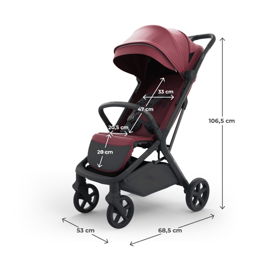 KINDERKRAFT SELECT - Sportvagn NUBI 3 Dark Ruby