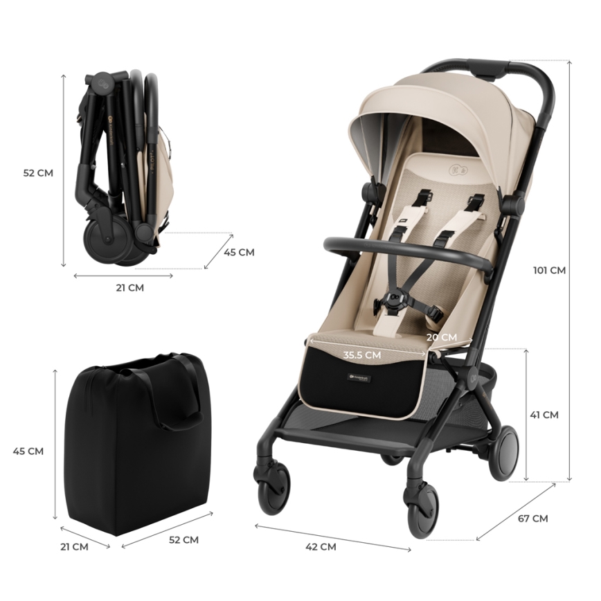 KINDERKRAFT SELECT - Sportvagn PILOT 2 beige