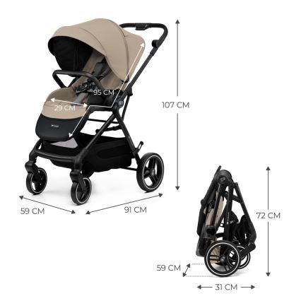 KINDERKRAFT SELECT - Sportvagn YOXI Sandbeige