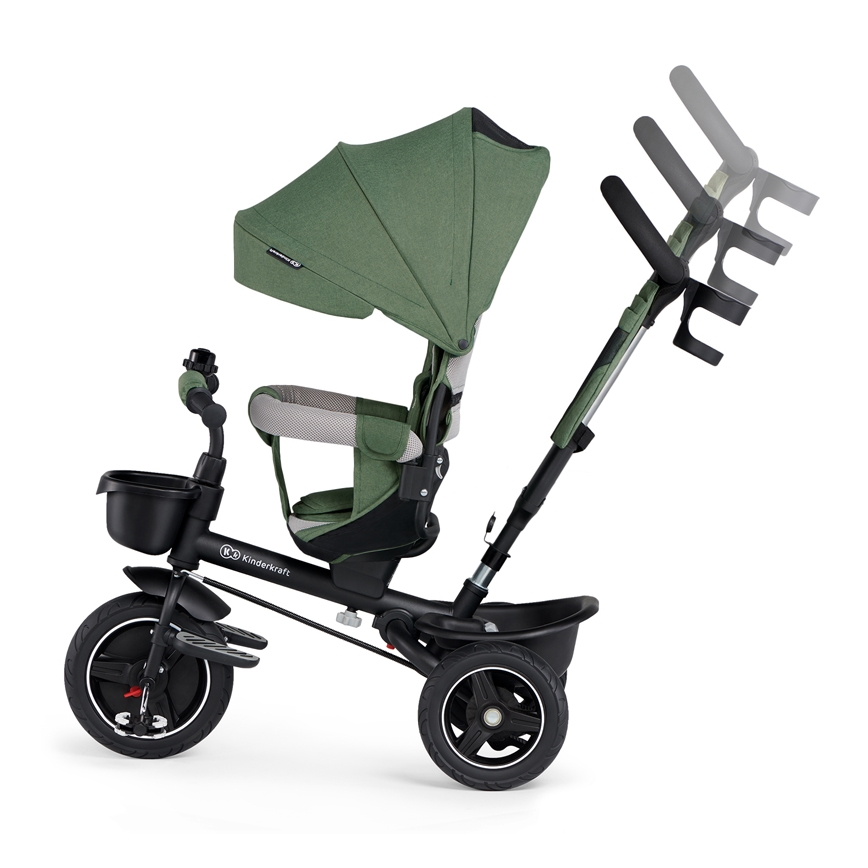 KINDERKRAFT SELECT - Trehjuling för barn SPINSTEP Premium grön