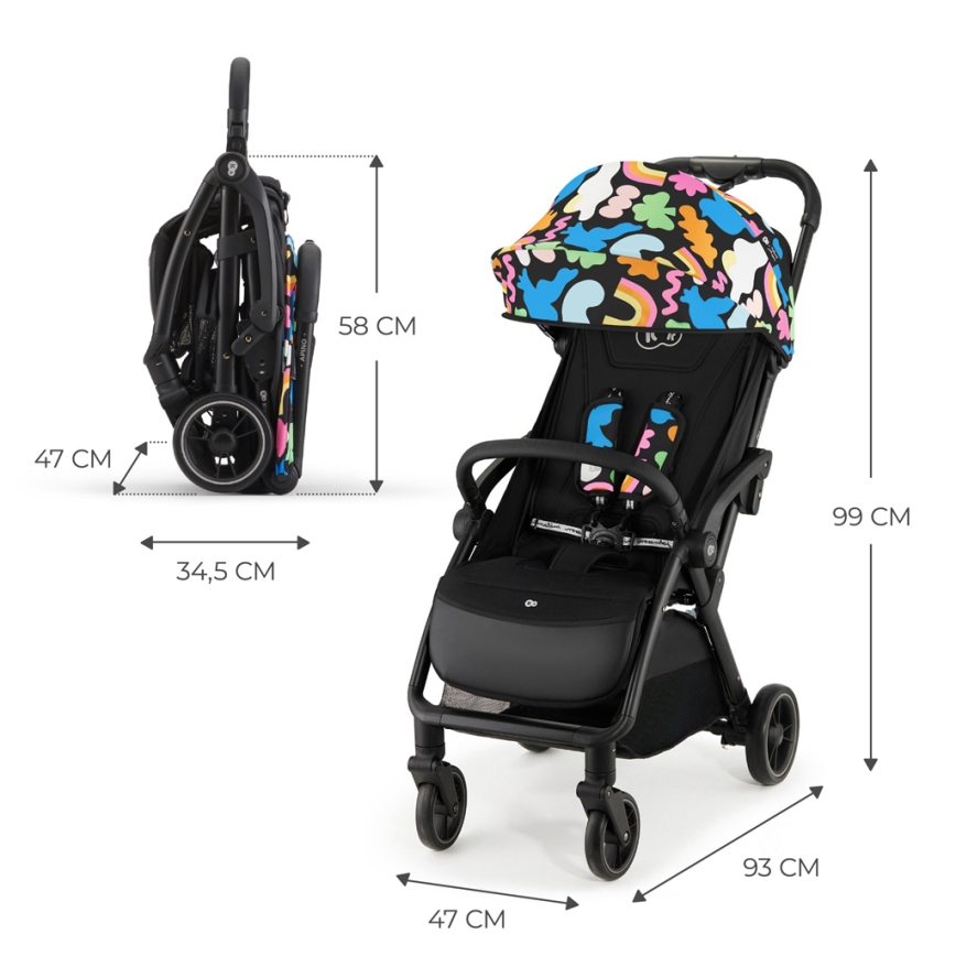 KINDERKRAFT - Sittvagn APINO färgrik