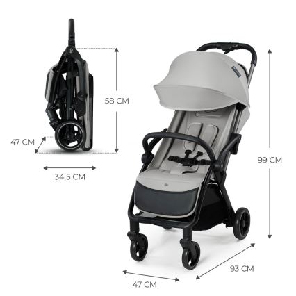 KINDERKRAFT - Sittvagn APINO grå