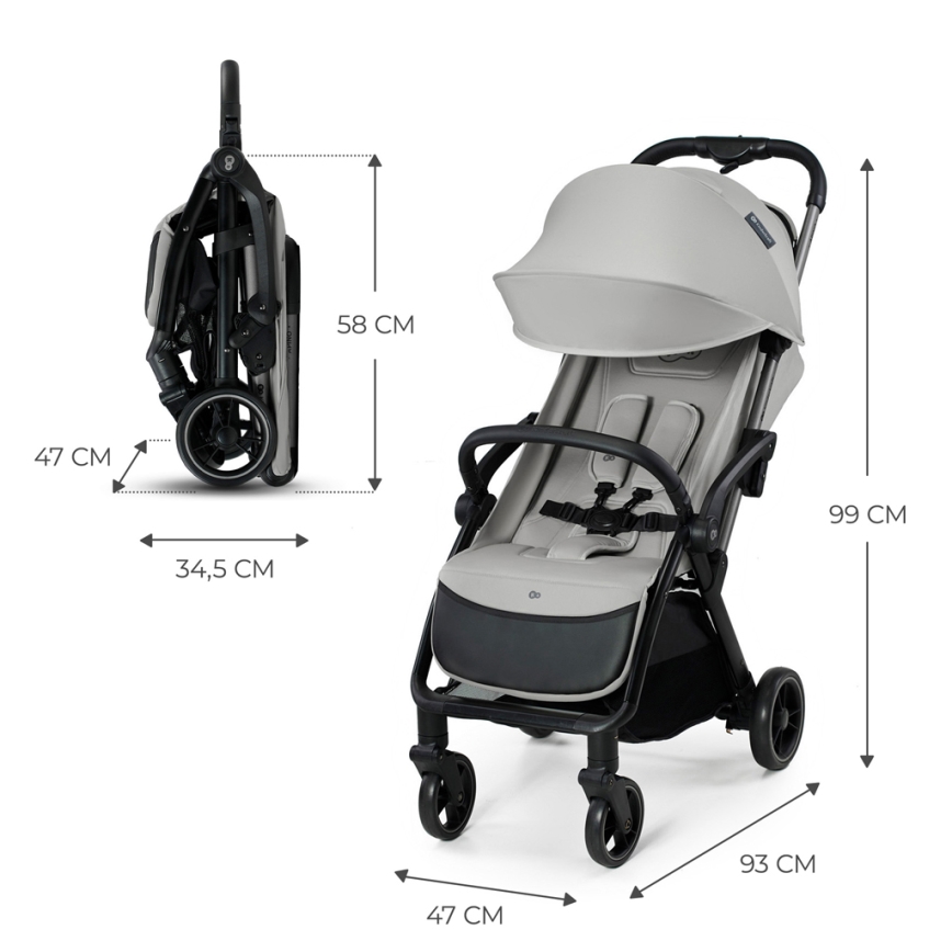 KINDERKRAFT - Sittvagn APINO grå