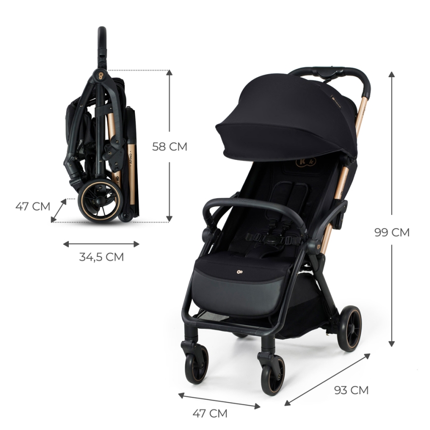 KINDERKRAFT - Sittvagn APINO svart