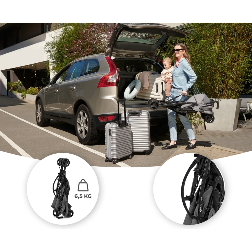KINDERKRAFT - Sittvagn TIK Stone grå