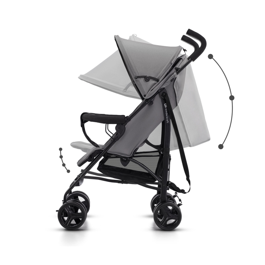 KINDERKRAFT - Sittvagn TIK Stone grå