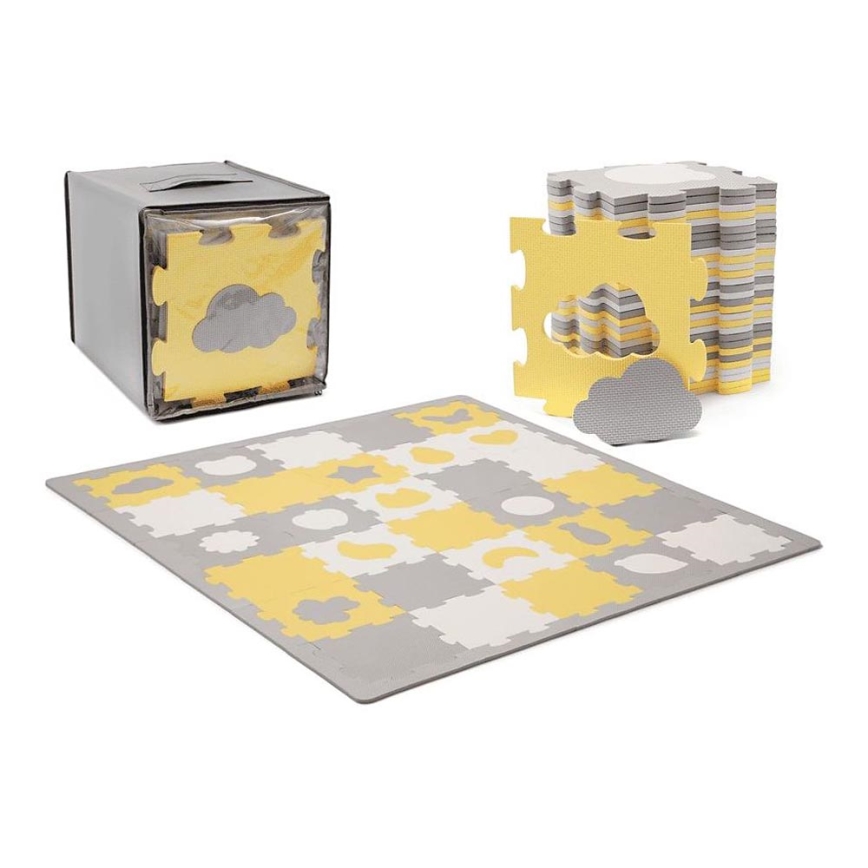 KINDERKRAFT - Skumpussel LUNO 30pcs grå/gul