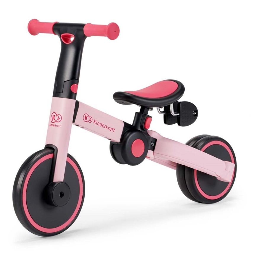 KINDERKRAFT - Trehjuling för barn 3i1 4TRIKE rosa