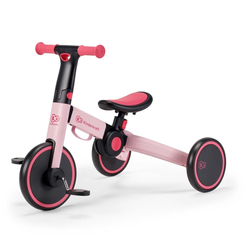 KINDERKRAFT - Trehjuling för barn 3i1 4TRIKE rosa