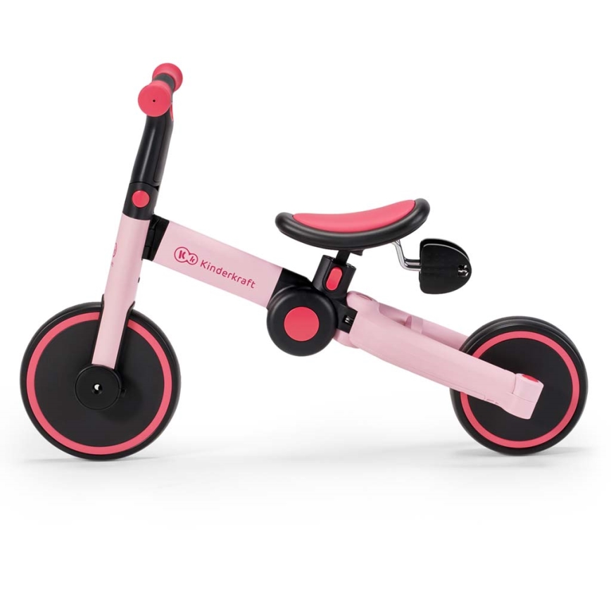 KINDERKRAFT - Trehjuling för barn 3i1 4TRIKE rosa