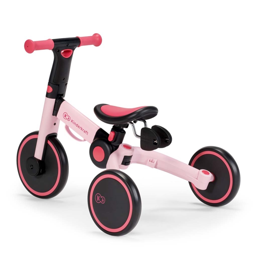 KINDERKRAFT - Trehjuling för barn 3i1 4TRIKE rosa