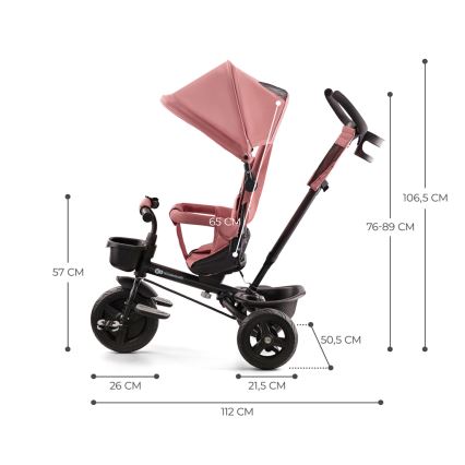 KINDERKRAFT - Trehjuling för barn AVEO rosa