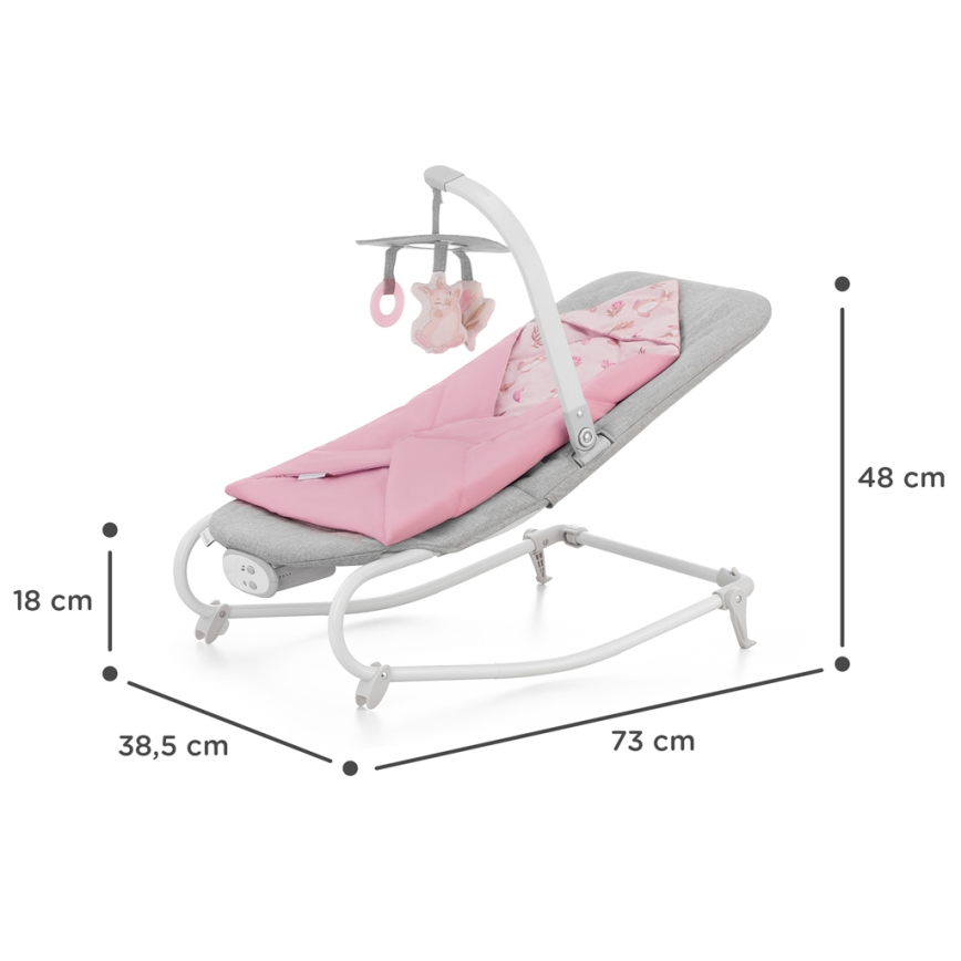 KINDERKRAFT - Vibrerande babysitter med sång FELIO 2 rosa