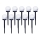 KIT 10x LED solcellslampa LED/0,12W/1,2V 6500K IP44 svart/vit