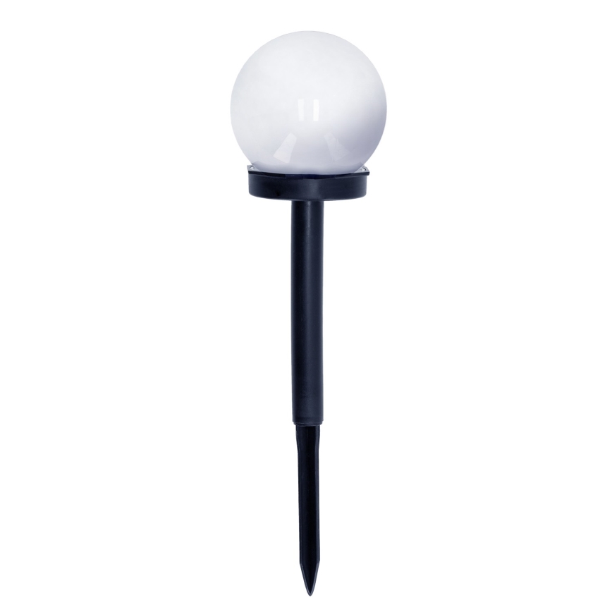 KIT 10x LED solcellslampa LED/0,12W/1,2V 6500K IP44 svart/vit
