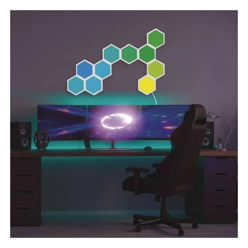 KIT 10x RGBIC Ljusreglerad panel LED/1,9W/230V Wi-Fi Tuya